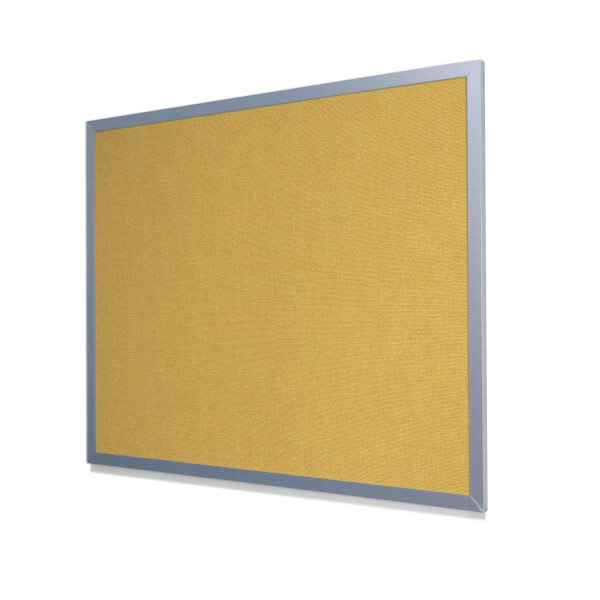 Guilford of Maine FR701 Yellow Cork Board with Light Aluminum Frame